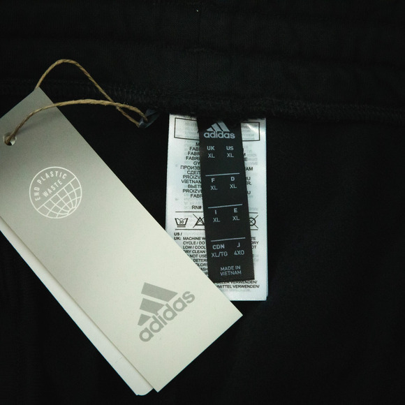 Adidas Men's Size XL Black Fleece Drawstring Pull On Jogger Knit Sweatpants A436 - Picture 5 of 8